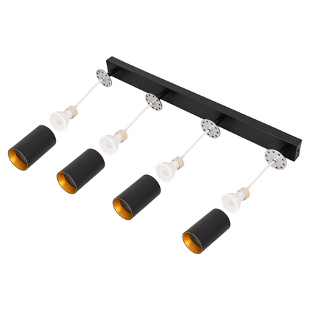 Lampa sufitowa Kinkiet natynkowy LED 4x GU10 czarno-złoty SPOT