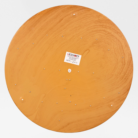 Plafon sufitowy LED 50cm z drewnianym wzorem