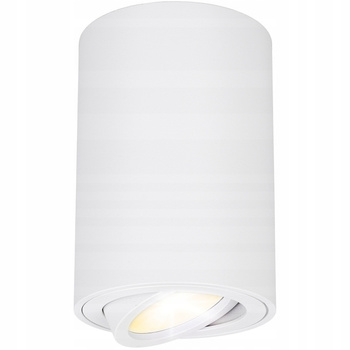 Oprawa halogenowa natynkowa TUBA LED GU10 Ruchoma BIAŁA do pokoju SPOT IP20