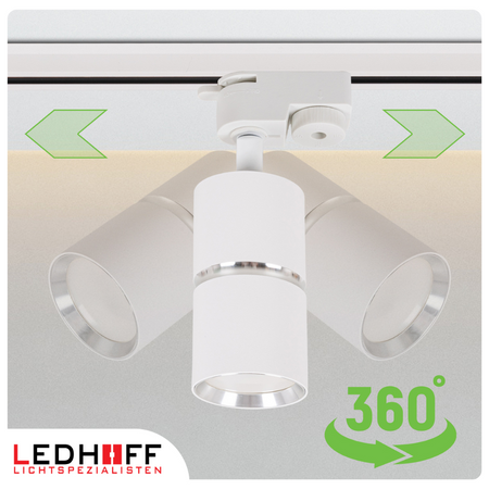 Oświetlenie szynowe biały srebrny 4x lampa GU10 szyna 1m