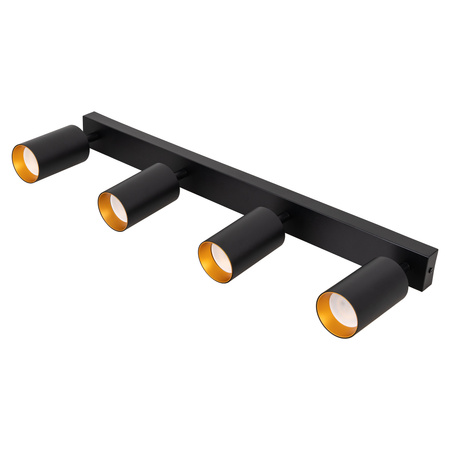 Lampa sufitowa Kinkiet natynkowy LED 4x GU10 czarno-złoty SPOT