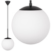 Lampa wisząca kula biała czarna E27 do salonu sypialni NOWOCZESNA