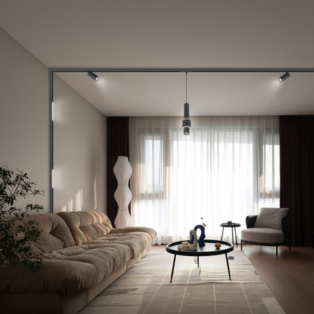 Lampa liniowa LED do szyny magnetycznej M20 12W 30cm czarna 3 BARWY ŚWIATŁA