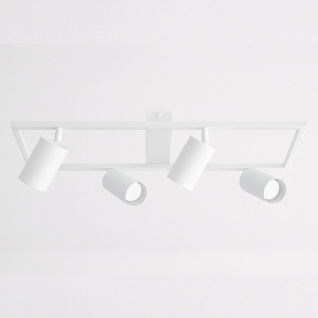 Kinkiet sufitowy Lampa 4x GU10 SPOT biały duży prostokąt QUADRO