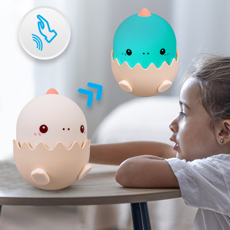 Lampka nocna LED dla dzieci DINOZAUR wielokolorowe światło Bezprzewodowa