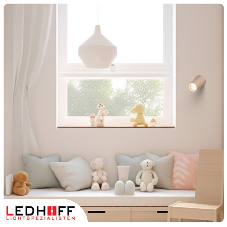 Lampa sufitowa Kinkiet pojedynczy GU10 beżowy kaszmirowy LUMIO