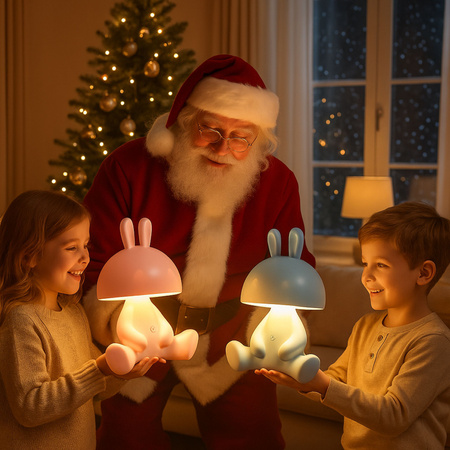 Lampka nocna LED dla dzieci KRÓLIK ciepłe światło Bezprzewodowa