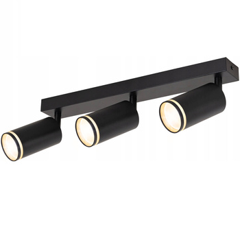 Kinkiet sufitowy potrójny Spot GU10 czarny