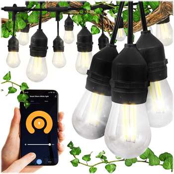 Girlanda ogrodowa świetlna SMART 11m + 18x żarówka wisząca LED TUYA