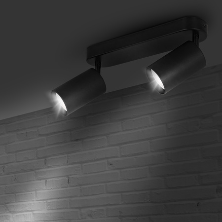 Kinkiet sufitowy podwójny Spot GU10 czarny