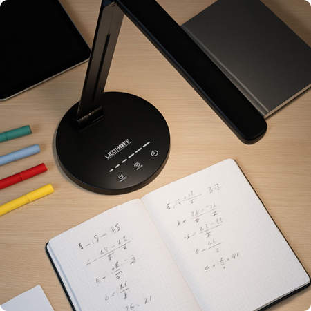 Lampka biurkowa LED czarna 5W + Timer