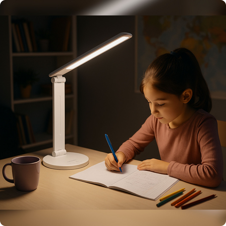 Lampka biurkowa LED biała 5W + Timer