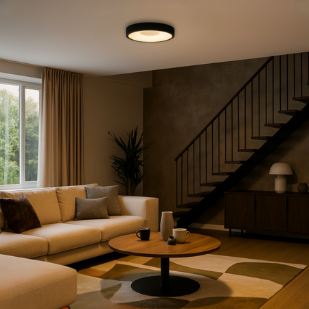 Plafon LED z pilotem Designerska Lampa sufitowa ściemniana 30cm NOVA