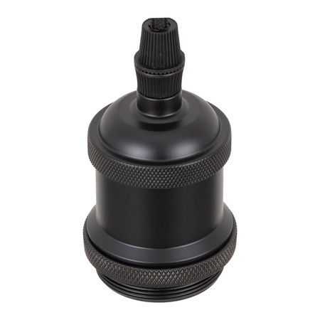 Oprawka dekoracyjna E27 Metalowa LOFT czarna + kabel zasilający