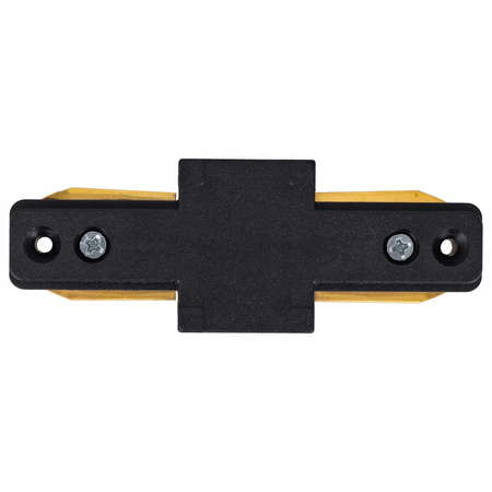 Łącznik prosty do szyn oświetleniowych LED czarny szynoprzewodu listwy