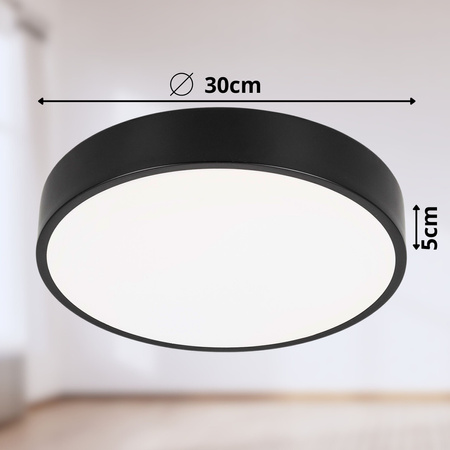 Plafon LED z PILOTEM Lampa sufitowa ŚCIEMNIANA 30cm