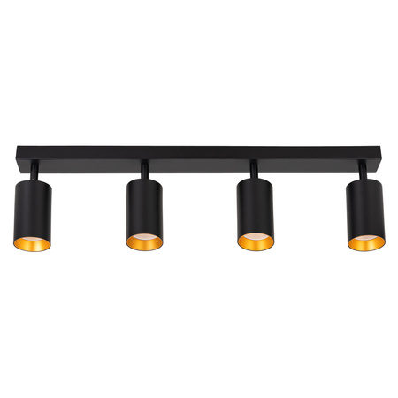 Lampa sufitowa Kinkiet natynkowy LED 4x GU10 czarno-złoty SPOT