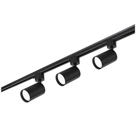Oświetlenie szynowe czarne 5x lampa GU10 + szyna 2m