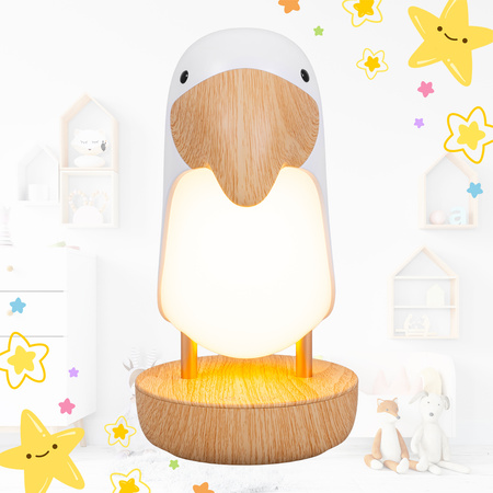 Lampka nocna LED dla dzieci Bezprzewodowa TUKAN ciepłe światło