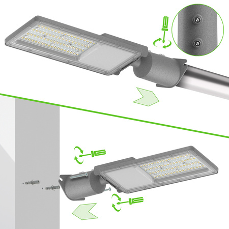 Lampa uliczna LED wodoodporna 50W 5500lm światło neutralne 5000K