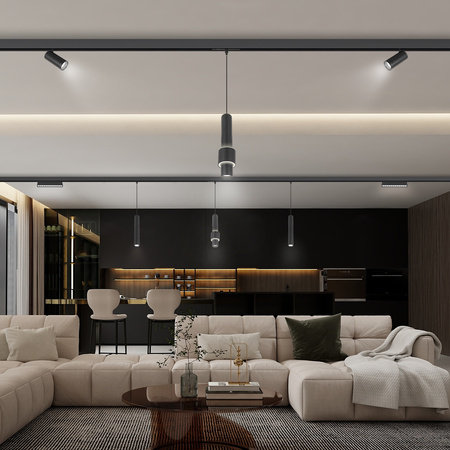 Oświetlenie szynowe magnetyczne Listwa 2m + 6x lampa wisząca LED na sufit