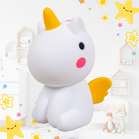 Lampka nocna LED dla dzieci JEDNOROŻEC wielokolorowe światło RGB