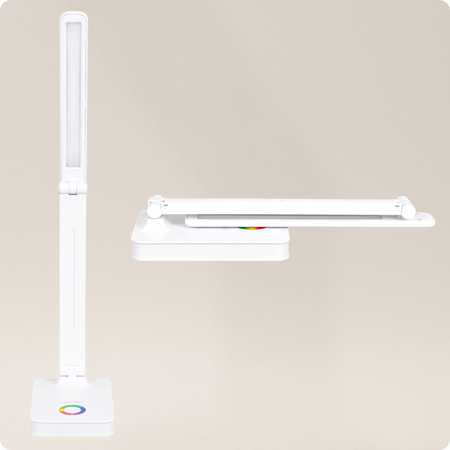 Lampka biurkowa LED biała 5W + światło RGB + USB