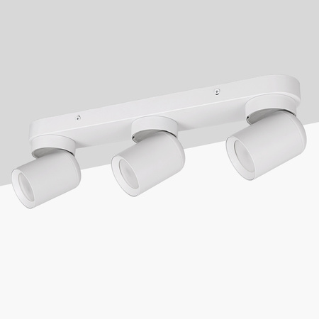 Kinkiet sufitowy potrójny Spot GU10 biały