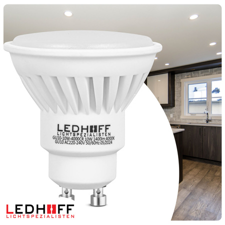 Żarówka LED GU10 10W 1400lm bardzo jasna Naturalna biała