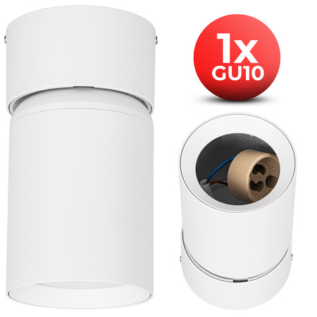 Kinkiet sufitowy pojedynczy Spot GU10 biały