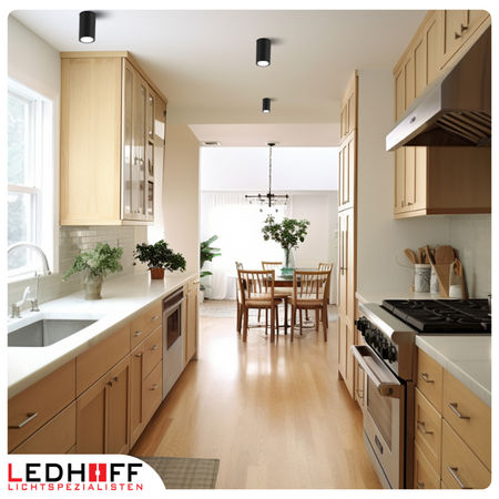 Oprawa sufitowa natynkowa tuba GU10 okrągła czarna IP44