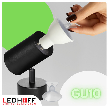 Lampa sufitowa Kinkiet pojedynczy GU10 czarny LINEA