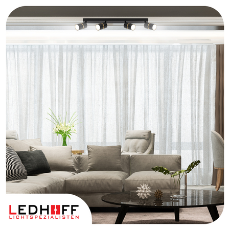 Kinkiet sufitowy Lampa poczwórna SPOT GU10 czarna złota