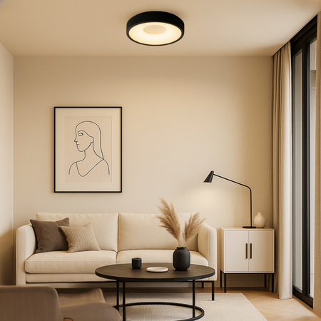 Plafon LED z pilotem Designerska Lampa sufitowa ściemniana 30cm NOVA