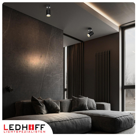 Lampa sufitowa Kinkiet pojedynczy GU10 czarny LINEA